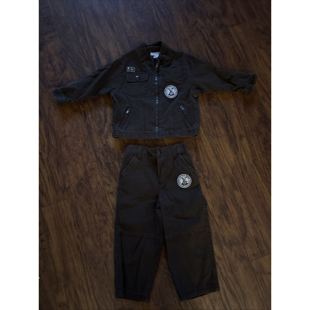 Baby Koala kids Brown Jean Cargo Pant outfit 24 Month